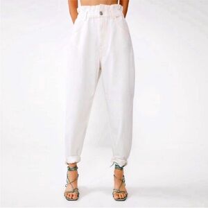 Zara High-Waisted Paperbag Jeans